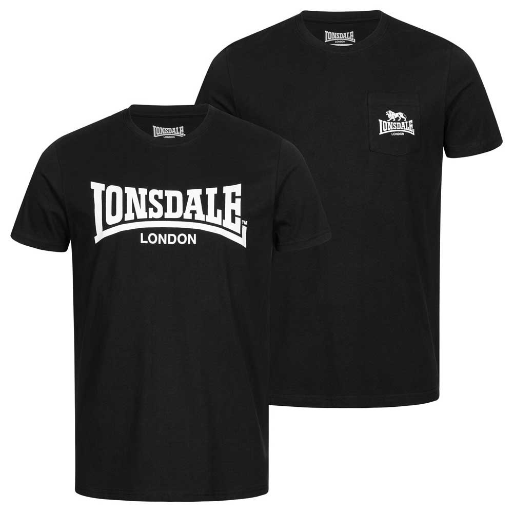 Lonsdale Sussex Short Sleeve T-shirt 2 Units Schwarz 3XL Mann von Lonsdale