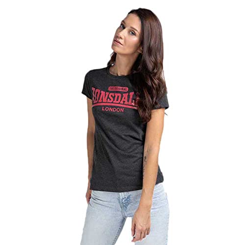 Lonsdale Damen Tulse T-Shirt, Marl Black, M EU von Lonsdale