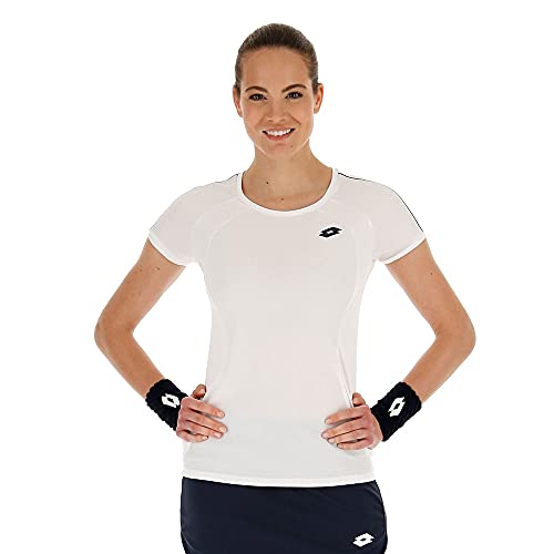 Lotto Damen, Squadra PL T-Shirt Weiß, Dunkelgrau, XL Oberbekleidung von Lotto