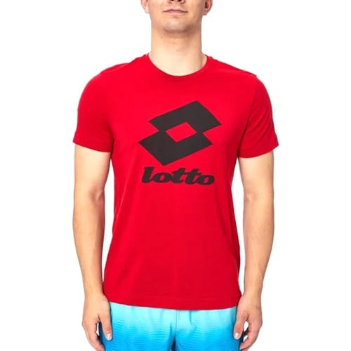 Lotto Herren Rundhals T-Shirt in Kurzarm - 217609 Smart III Tee, Farbe:Rot, Textil:L von Lotto
