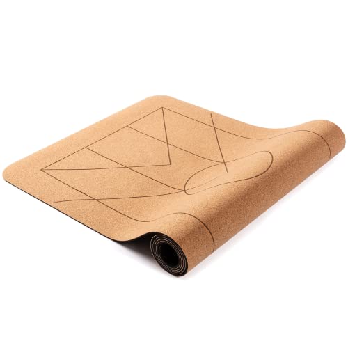 Lotuscrafts Yogamatte ARISE CORK - Extra Rutschfeste Oberfläche - 100% Recycelbare Materialien - Yoga Matte aus Naturkork & Naturkautschuk ideal für Hot Yoga- Hohe Bodenhaftung & Sehr Leicht von Lotuscrafts