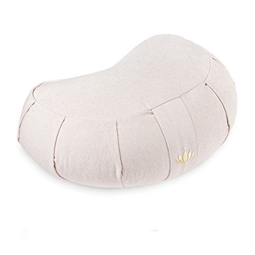 Lotuscrafts Zafu Meditationskissen Halbmond Siddha - Sitzhöhe 15cm - Yogakissen Halbmond mit Dinkelfüllung - Waschbarer Bezug aus Bio-Baumwolle - GOTS Zertifiziert Lotuscrafts Zafu Meditationskissen Halbmond Siddha - Sitzhöhe 15cm - Yogakissen Halbmond mit Dinkelfüllung - Waschbarer Bezug aus Bio-Baumwolle - GOTS Zertifiziert von Lotuscrafts