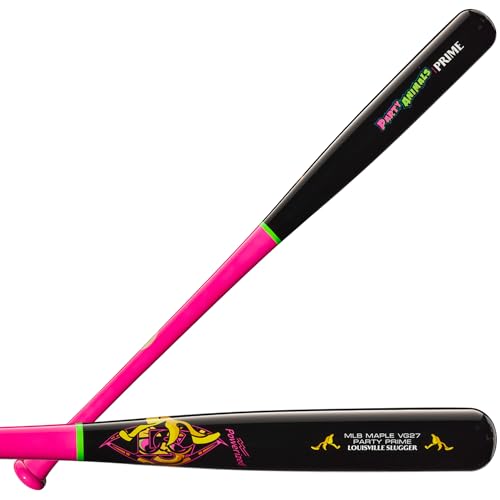 Louisville Slugger Unisex – Erwachsene Pro Prime Maple Baseball Bats Baseballschläger aus Holz, Knallpink (Hot Pink)/Schwarz, 33.5" von Louisville Slugger