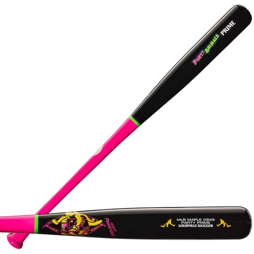 Louisville Slugger Unisex – Erwachsene Pro Prime Maple Baseball Bats Baseballschläger aus Holz, Knallpink (Hot Pink)/Schwarz, 33.5" von Louisville Slugger