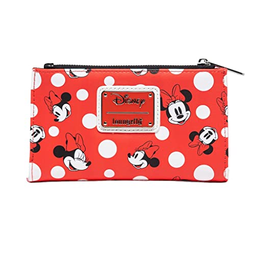 Loungefly Damen Disney Minnie Mouse Polka Dot Red Zip Around Wallet Loungefly Damen Disney Minnie Mouse Polka Dot Red Zip Around Wallet von Loungefly