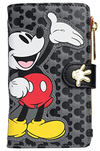 Loungefly Disney Mickey Mouse Kunstleder Wallet Snap Flap Clutch, Mehrfarbig Loungefly Disney Mickey Mouse Kunstleder Wallet Snap Flap Clutch, Mehrfarbig von Loungefly