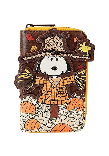 Loungefly Peanuts Snoopy Scarecrow Zip Wallet, Braun, One Size von Loungefly