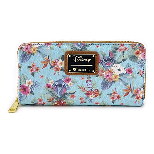 Loungefly x Stitch Tropical Floral Print Wallet, blau, Retro Loungefly x Stitch Tropical Floral Print Wallet, blau, Retro von Loungefly