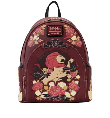 Loungefly Warner Brothers Harry Potter Gryffindor House Tattoo-Mini-Rucksack, Rot, Talla única von Loungefly