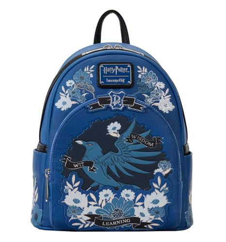Loungefly Warner Brothers Harry Potter Ravenclaw House Tattoo Mini Backpack, Blau, One Size, Harry Potter, Blau, Taille unique, Modern Loungefly Warner Brothers Harry Potter Ravenclaw House Tattoo Mini Backpack, Blau, One Size, Harry Potter, Blau, Taille unique, Modern von Loungefly