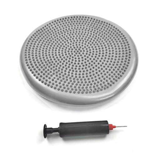 Louttary Graue Yoga-Balancematte Aus PVC, Aufblasbares Massagekissen, Sport-Fitness-Balancetrainer Louttary Graue Yoga-Balancematte Aus PVC, Aufblasbares Massagekissen, Sport-Fitness-Balancetrainer von Louttary