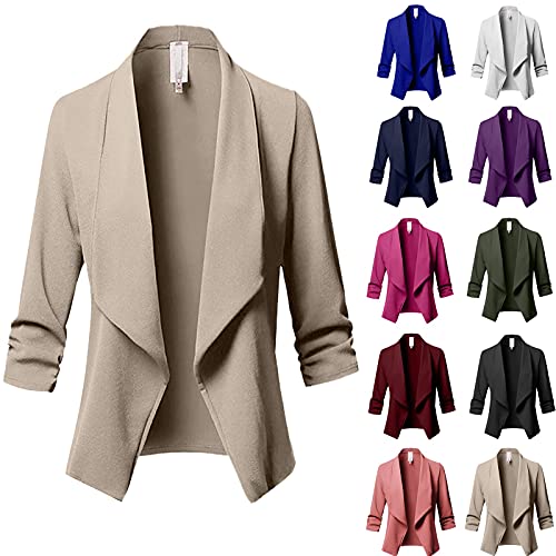 LoveLeiter Damen Blazer Einfarbig Cardigan Elegant Jacke Mantel Revers Geschäft Büro Sakko Slim Sommer Business Anzug Freizeit Outerwear Trenchcoat Casual Strickjacken LoveLeiter Damen Blazer Einfarbig Cardigan Elegant Jacke Mantel Revers Geschäft Büro Sakko Slim Sommer Business Anzug Freizeit Outerwear Trenchcoat Casual Strickjacken von LoveLeiter