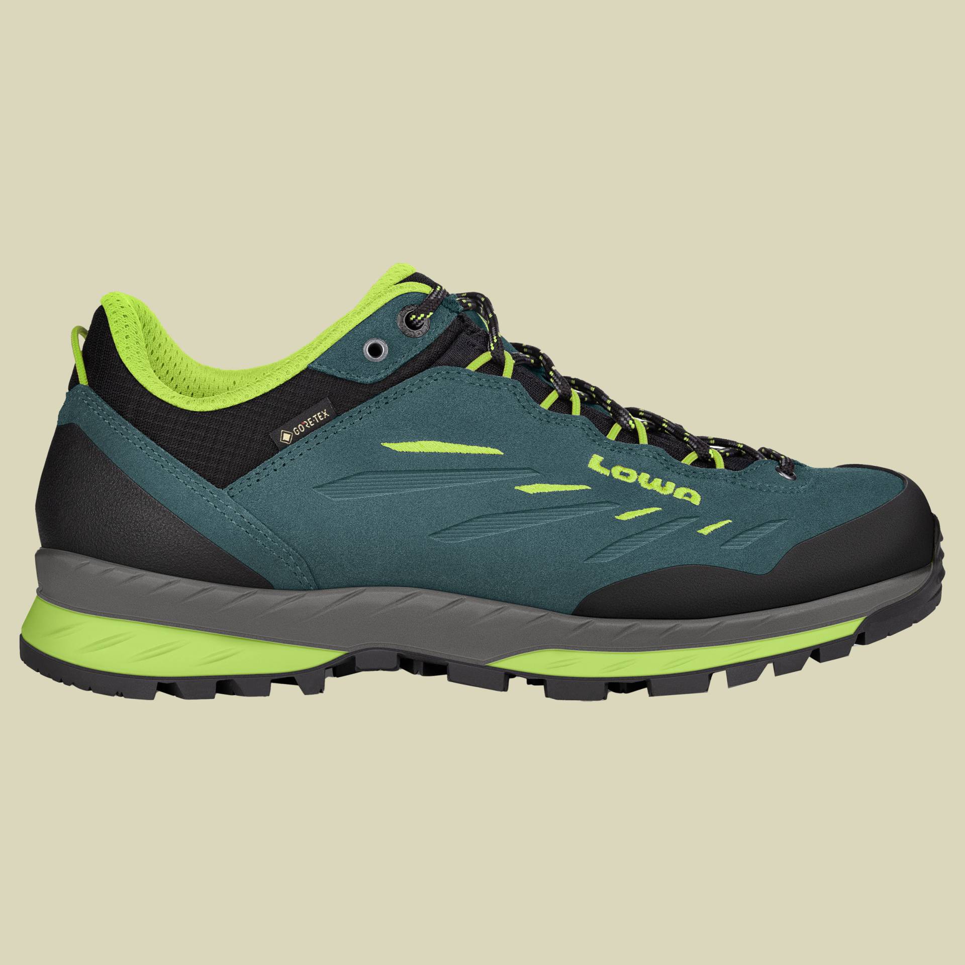 Delago GTX Lo Men UK 8,5 blau - petrol/limone von Lowa