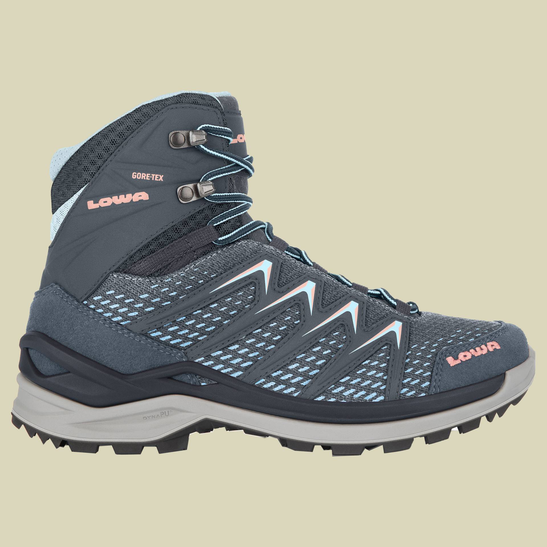 Innox Pro GTX Mid Women UK 6,5 blau - stahlblau/lachs von Lowa