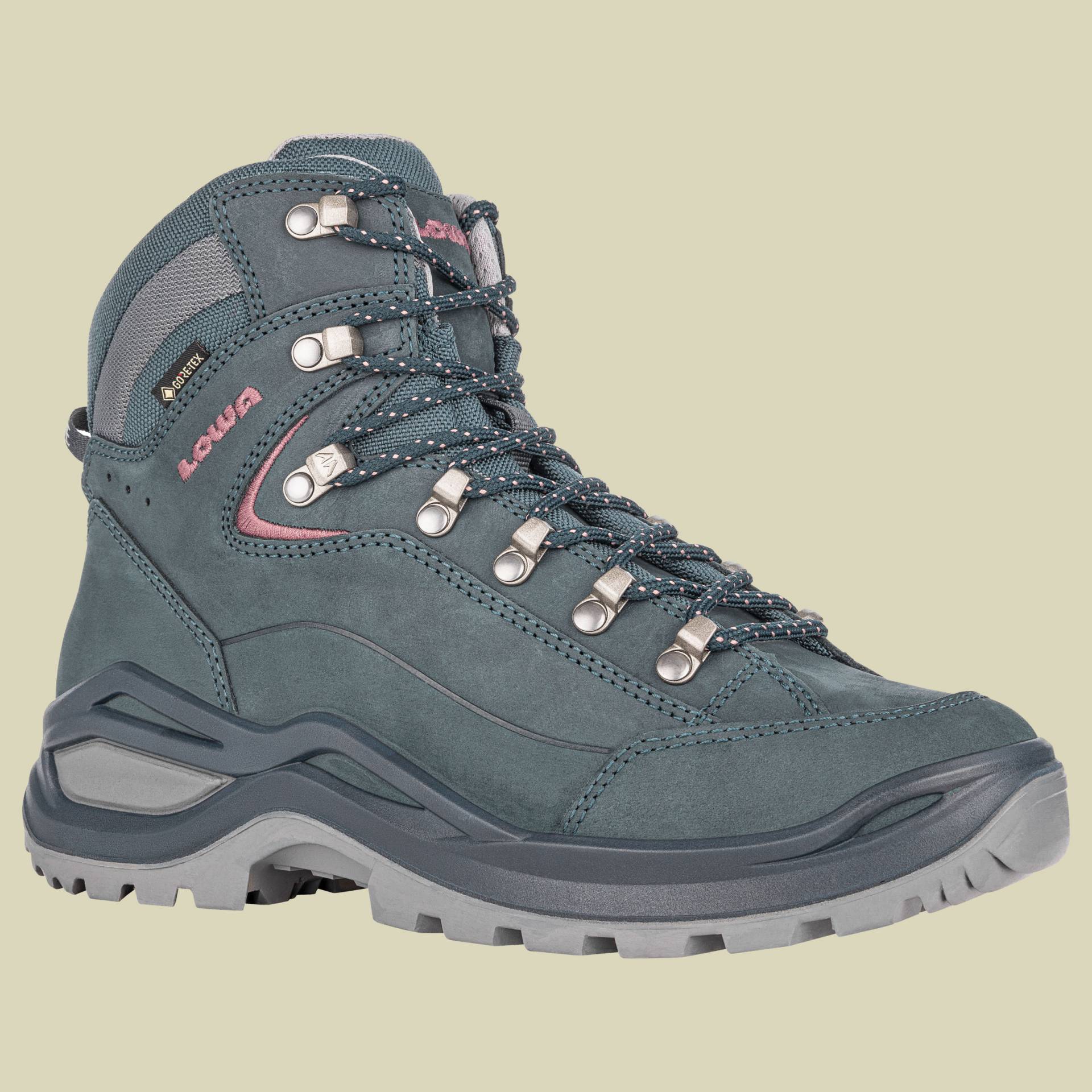 Renegade EVO GTX Mid Women Größe UK 5,5 stahlblau/alt rosa von Lowa