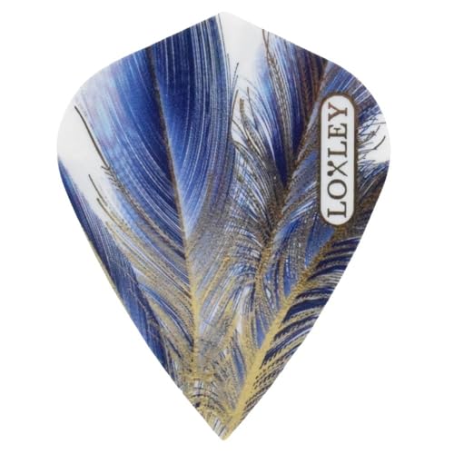 Loxley Feather Blue & Gold Kite - Dart Flights von Loxley