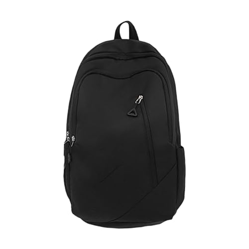 Große Kapazität Schultasche für Teenager Nylon Büchertasche Laptop Rucksack Mehrere Taschen für Schule und täglichen Gebrauch, Schwarz von Loxyxbnh