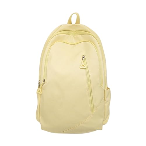 Große Kapazität Schultasche für Teenager Nylon Büchertasche Laptop Rucksack Mehrere Taschen für Schule und täglichen Gebrauch, gelb von Loxyxbnh