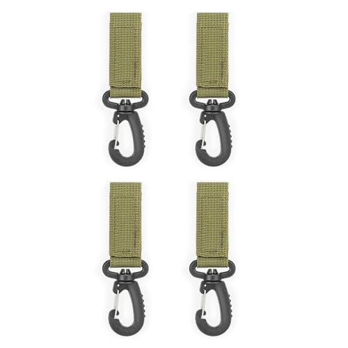 Loxyxbnh 4 x taktische Gürtel-Karabiner, Haken, Nylon, Gurtband, Gürtelclip, Schlüsselschnallen für Outdoor-Rucksäcke von Loxyxbnh