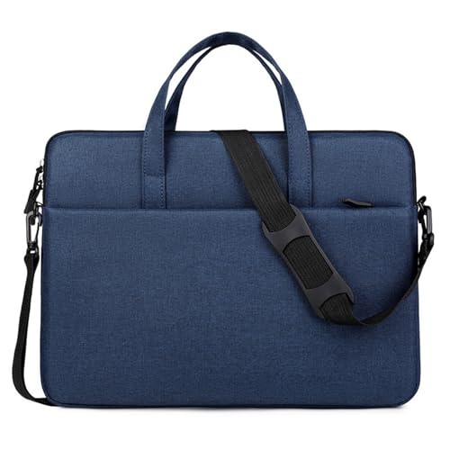 Stilvolle Notebook-Schutzhülle mit weichem Futter für 13/14/15 Zoll Computer Laptop Tasche mit praktischem Gepäckgurt, blau von Loxyxbnh