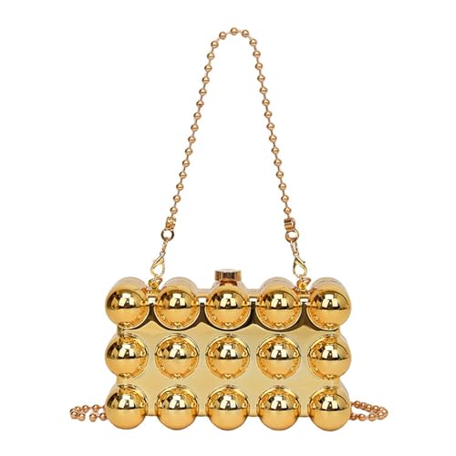 Umhängetasche aus Acryl für Damen, aus Acryl, Umhängetasche, Abendtasche, Clutch, Handtasche, gold von Loxyxbnh