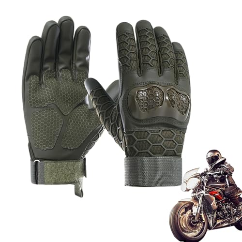 Lpsdssre Herren-Reithandschuhe, Motorradhandschuhe, Touchscreen-Handschuhe mit harten Knöcheln, rutschfeste Unisex-Fahrradhandschuhe, Vollfinger-Handschuh für Straßenrennen, Motorrad, Motocross von Lpsdssre