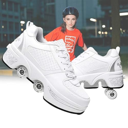 LrpoIv Schuhe mit Rollen für mädchen Roller Skates Children Quad Skates Hidden Wheel for Sports Shoes as Christmas and Birthday Gifts von LrpoIv