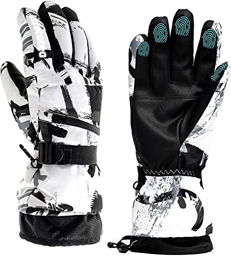 Ltrototea Winterhandschuhe Herren Damen Wasserdicht Warm -30℉ Skihandschuhe Anti Rutsch Fahrradhandschuhe mit Touchscreen Winddicht Handschuhe für Wandern Radfahren Motorrad,L,Weiß/Schwarz Ltrototea Winterhandschuhe Herren Damen Wasserdicht Warm -30℉ Skihandschuhe Anti Rutsch Fahrradhandschuhe mit Touchscreen Winddicht Handschuhe für Wandern Radfahren Motorrad,L,Weiß/Schwarz von Ltrototea