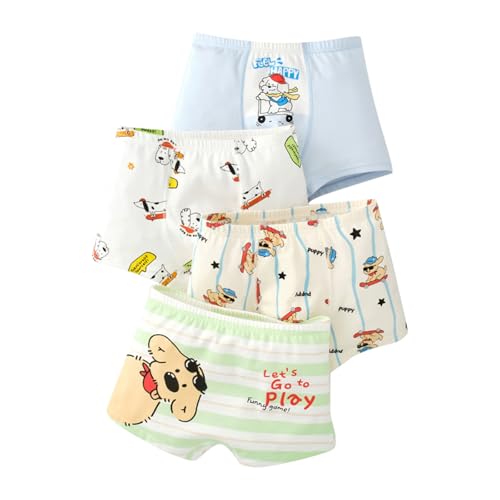 Boxershorts Mädchen 4er Pack Pantys Baumwoll Bunt Schlüpfer Klein Locker Slips Unterhosen Jungen Baby Sommer Unterhose Panty Shorts von Luadnysin