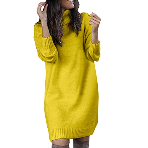 Damen Winterkleider, Damenkleid Longpulli Lange Midi Rollkragen Weihnachtskleid Dresses Beige Autumn Winterkleider Herbstkleid Herbst/Winter Festlich Pulloverkleid Damen Winterkleider, Damenkleid Longpulli Lange Midi Rollkragen Weihnachtskleid Dresses Beige Autumn Winterkleider Herbstkleid Herbst/Winter Festlich Pulloverkleid von Luadnysin