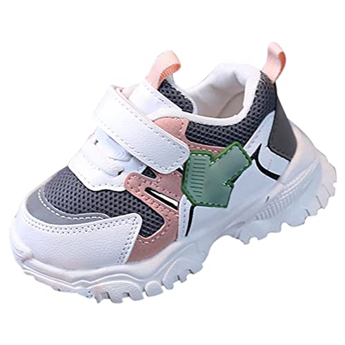 Hallenschuhe Mädchen Sportschuhe Kinder rutschfeste Sport Laufschuhe Mit Sohle Outdoor Kinderschuhe Leichtgewichts Luftpolster Trainingsschuhe Komfortabel Turnschuhe Straße Sneaker Grau 24 von Luadnysin