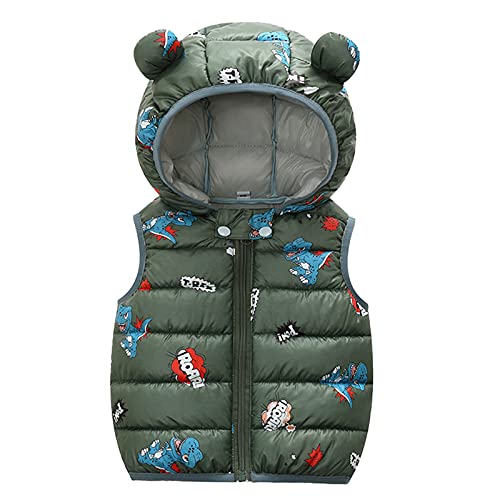 Ärmellose Weste Kinder Jungen Mädchen 120, Steppweste Mit Kapuze Gilet Herbst Winter Warme Ärmellose Jacke Outwear Ultraleicht Winddichte Übergangsmantel Gilet Steppweste 6 Monate-4 Jahre von Luadnysin