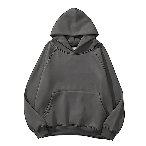 Luadnysin Hoodie Y2K Damen Vintage Clothes Pullover Y2K Oversized Hoodie Essentials Hoodie Basic Hoodie Pulli Weißer Baggy Hoodie Aesthetic Sweatshirt Sipperjacke Long Sleeve Top von Luadnysin