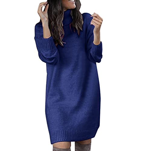 Kleid Damen Langarm, Herbstkleid Winterkleider Langarm Lang Rollkragen Pulli Minikleid Schickes Beige Longpulli Pulloverkleid Midi Turtleneck Sweater Kleid Damen Langarm, Herbstkleid Winterkleider Langarm Lang Rollkragen Pulli Minikleid Schickes Beige Longpulli Pulloverkleid Midi Turtleneck Sweater von Luadnysin