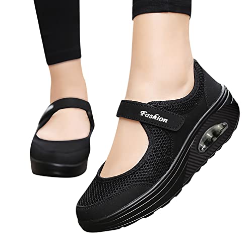 Orthopädische Schuhe Damen Air Cushion Diabetiker Schuhe Mit Luftkissen Lässige Slip On Walkingschuhe Sandalen Wmshoes Nettjade Joggingschuhe Laufschuhe Sportschuhe Turnschuhe Sneaker Damen von Luadnysin