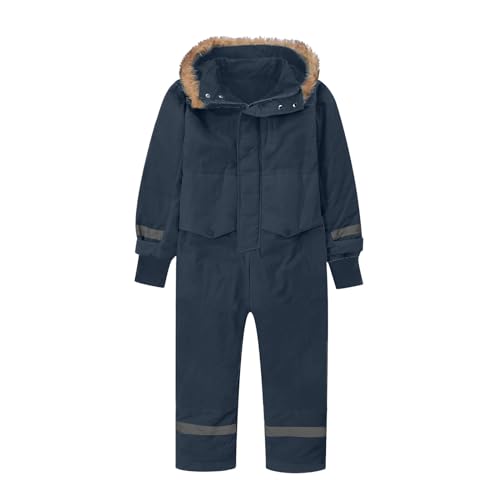 Overall Winter Jungen Mädchen Wasserdicht Unisex Mit Kapuze Schneeanzug Schneeanzüge Winteranzug Schneeoverall Verdickt Warm Outdoor Winteroverall Winterjacke Blau 160 von Luadnysin