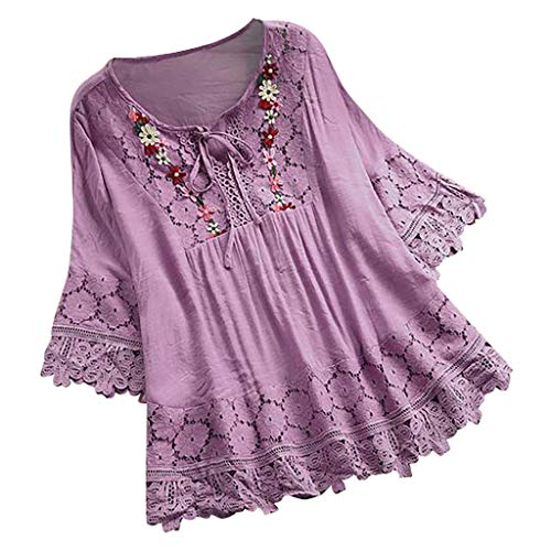 Oversize Shirt Damen Oberteile Tops 3/4 Arm Elegant Schlupfbluse Spitze Oversize Tshirt Leicht V-Ausschnitt Kurzarm Lose Tunika Hemd Longshirt Longbluse Bluse Oversize Shirt Damen Oberteile Tops 3/4 Arm Elegant Schlupfbluse Spitze Oversize Tshirt Leicht V-Ausschnitt Kurzarm Lose Tunika Hemd Longshirt Longbluse Bluse von Luadnysin