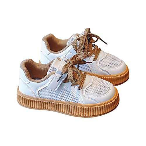 Sportschuhe Mädchen Kinder Jogging Mit Sohle Laufschuhe Hallenschuhe rutschfeste Leichtgewichts Kinderschuhe Turnschuhe Atmungsaktive Mode Trainingsschuhe Komfortabel Straße Sneaker Khaki 30 von Luadnysin