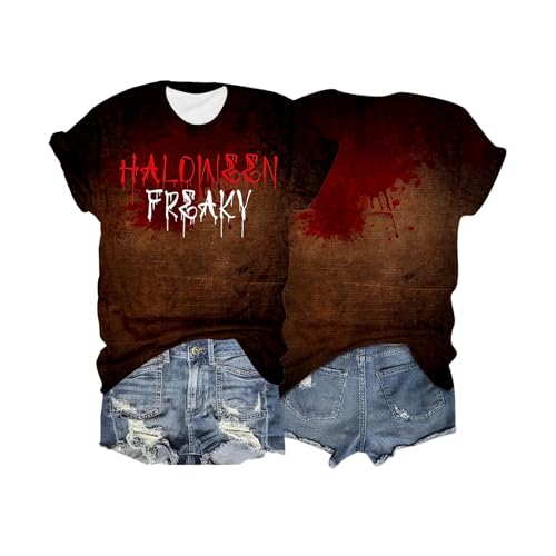 T Shirt Problem Gelöst Blood Drucken Leicht Lässig Bluse Tee Locker Lässige Top Sommerbluse Frauen 2024 Pullover Oberteil Atmungsaktiv Shirts Blusenshirt Blusen Weiß XL von Luadnysin