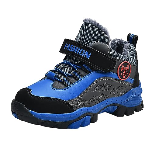 Turnschuhe Jungen Sportschuhe Kinder Dicker Mit Sohle Laufschuhe Trainingsschuhe Leichtgewichts rutschfest Hallenschuhe Kinderschuhe Modische Atmungsaktive Mesh Freizeit Schuhe Blau 38 von Luadnysin