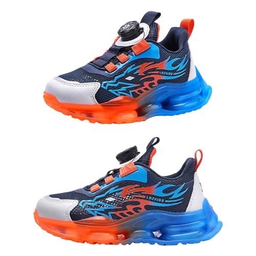 Turnschuhe Jungen Sportschuhe Kinder rutschfest Sport Kinderschuhe Hallenschuhe rutschfeste Atmungsaktive Trainingsschuhe Leicht Bequeme Outdoor Laufschuhe Outdoorschuhe Orange 28 von Luadnysin