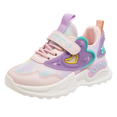 Turnschuhe Mädchen Kinder rutschfest Atmungsaktive Kinderschuhe Sommer Frühling Bequeme Laufschuhe Sportschuhe Luftpolster Trekking Hallenschuhe Mesh Trainingsschuhe Outdoorschuhe Lila 26 von Luadnysin