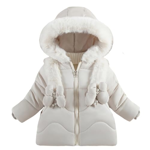 Winterjacke Teenager Mädchen Leichte Winter Winterjacke Leichte Steppjacke Lange Wintermantel Übergangsjacke Kinderjacken Mit Kapuze Jacken Weiß 110 von Luadnysin