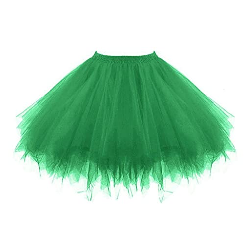 tüllrock tütü Damen grün grüner tüllrock,Tutu Tüllrock Petticoat Unterrock Rock 50er Vintage Ballet Blase Pastell Tanzrock Tanzkleid Ballkleid Kurz Retro von Luadnysin