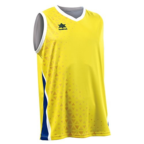 Luanvi Basket Cardiff Trikot Basketball, ärmellos, Herren, 11487_00274XS, Gelb/Schwarz, XXXXS von Luanvi