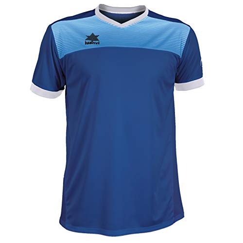 Luanvi Bolton Tennis-Shirt für Herren, kurzärmelig, Herren, Tennis-T-Shirt mit kurzen Ärmeln., 07812_1297XXS, blau, XXS von Luanvi