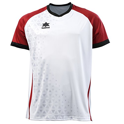 Luanvi Cardiff Shirt, Unisex Erwachsene XS Weiß und Rot von Luanvi