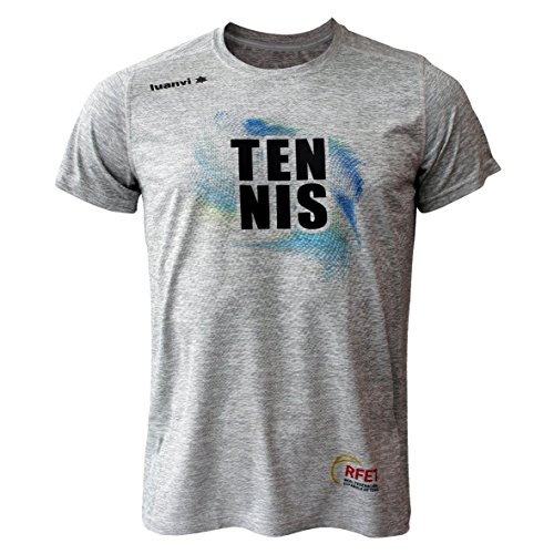 Luanvi Limited Edition Technisches T-Shirt I Love Tennis, Herren S grau von Luanvi