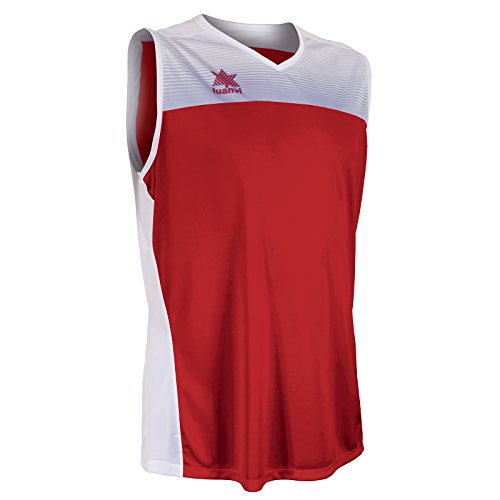 Luanvi Portland Shirt Spezialisiert Basketball, Unisex Erwachsene, Unisex-Erwachsene, 07817_1084XXS, rot/weiß, XXS von Luanvi