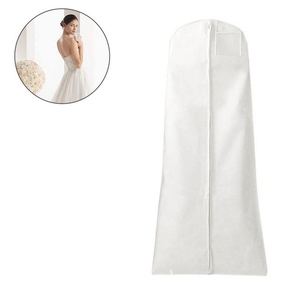 Lubgitsr Kleidersack Brautkleidhülle Kleidersack Schutzhülle Durchsichtig Weiß 180x80cm (1 St) von Lubgitsr